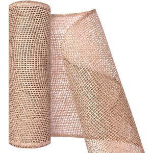 Mesh 10 Inch x 15 Feet Decor Mesh Ribbon Imitation Natural Burlap Deco